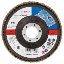 BOSCH Lamelový brusný kotouč X431, Standard for Metal, 115 mm, 22,23 mm, 80 2608603654